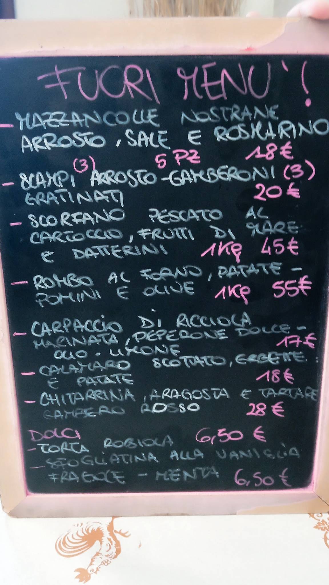 Menu di L'aquilone - Ristorante Pizzeria 