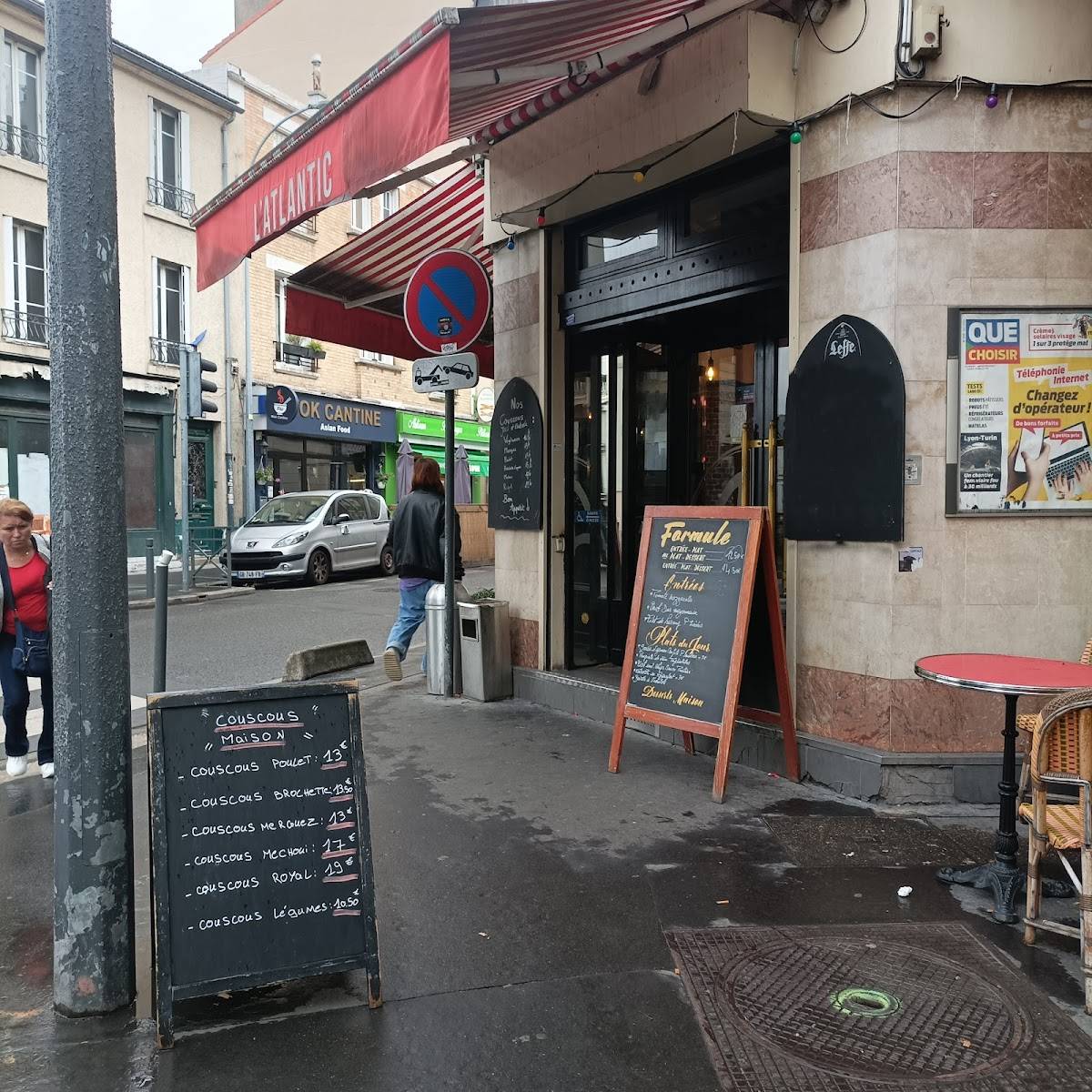 Menu de L'Atlantic