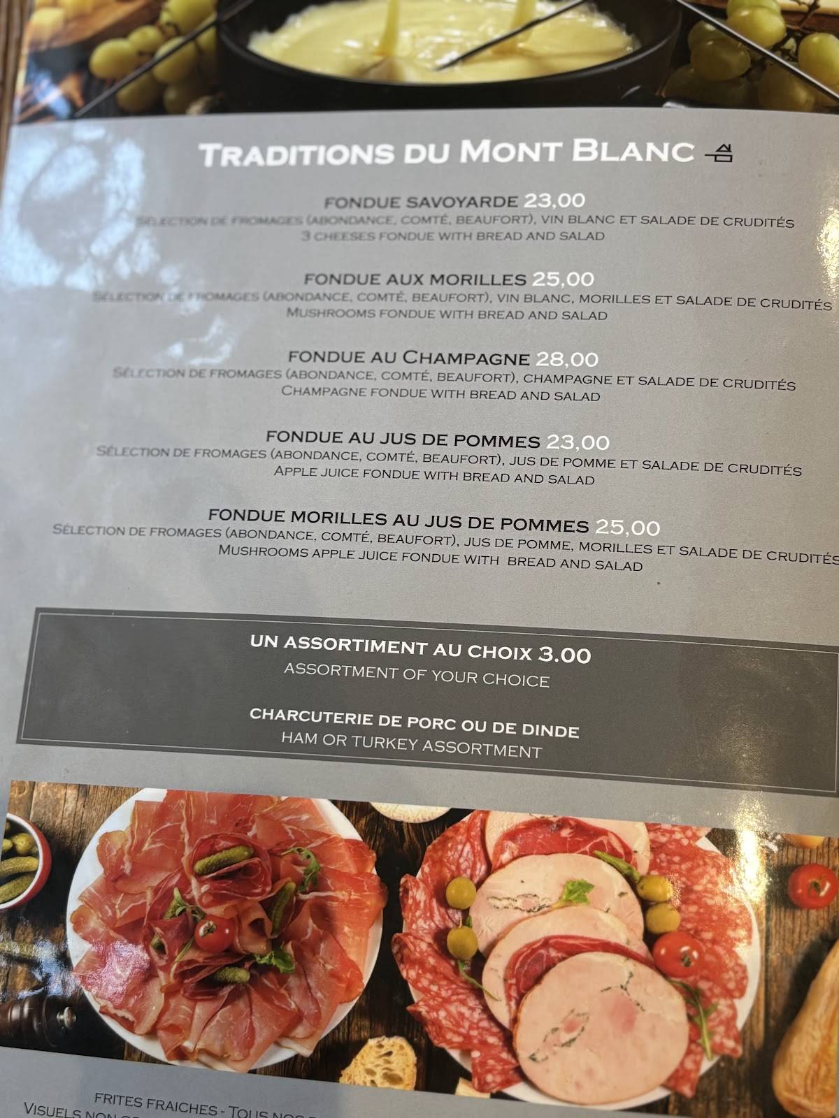 Menu de L'Atlas Annecy