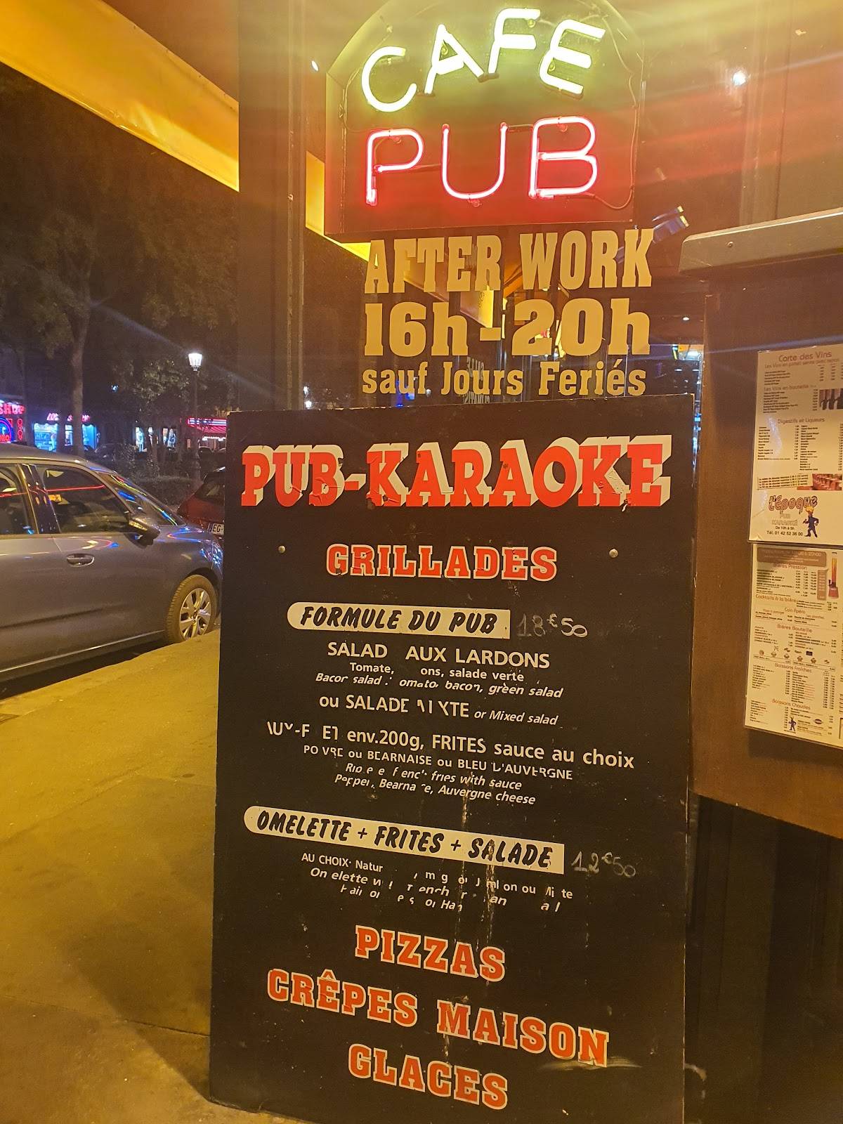 Menu de L'Époque