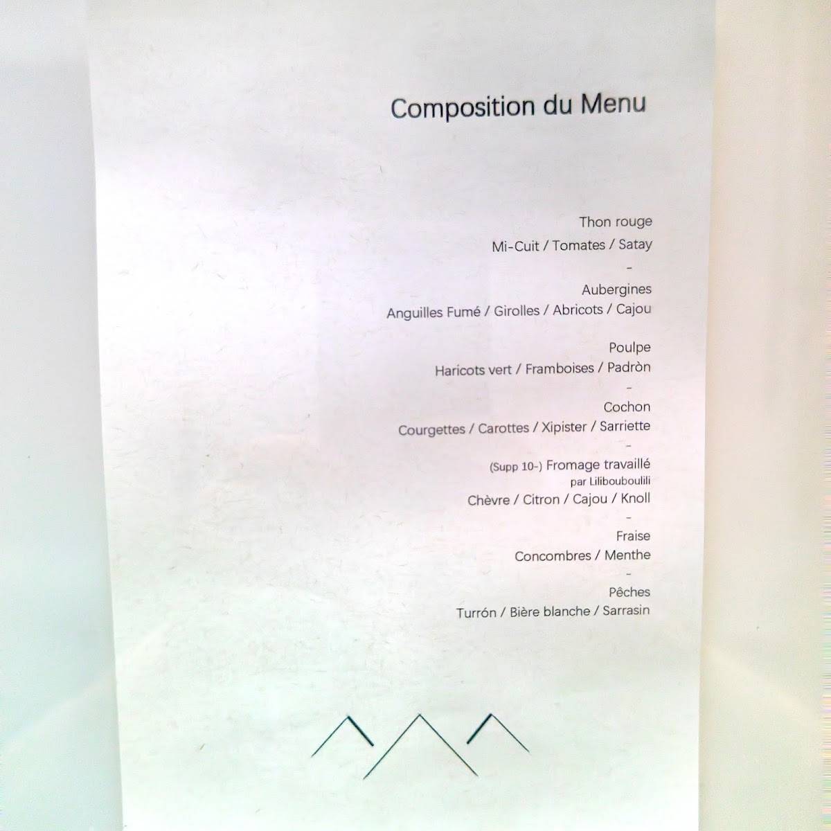 Menu de L'Interprète