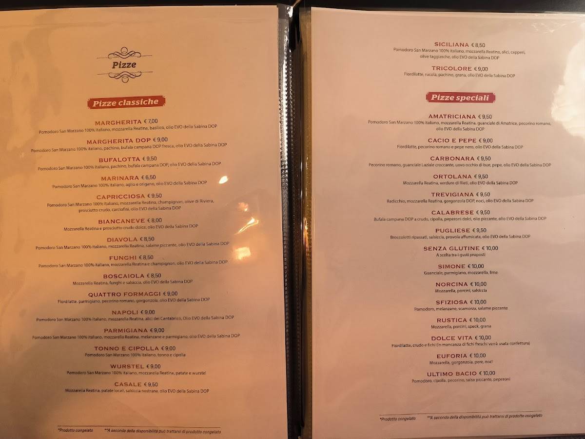 Menu di Locanda dei Fabbri 