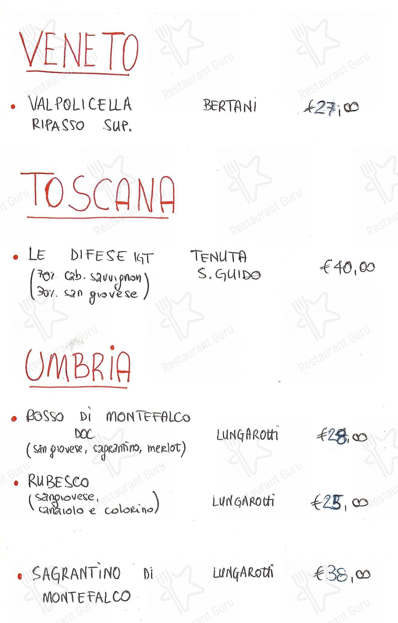 菜单 per Ristorante La Balestra pizzeria