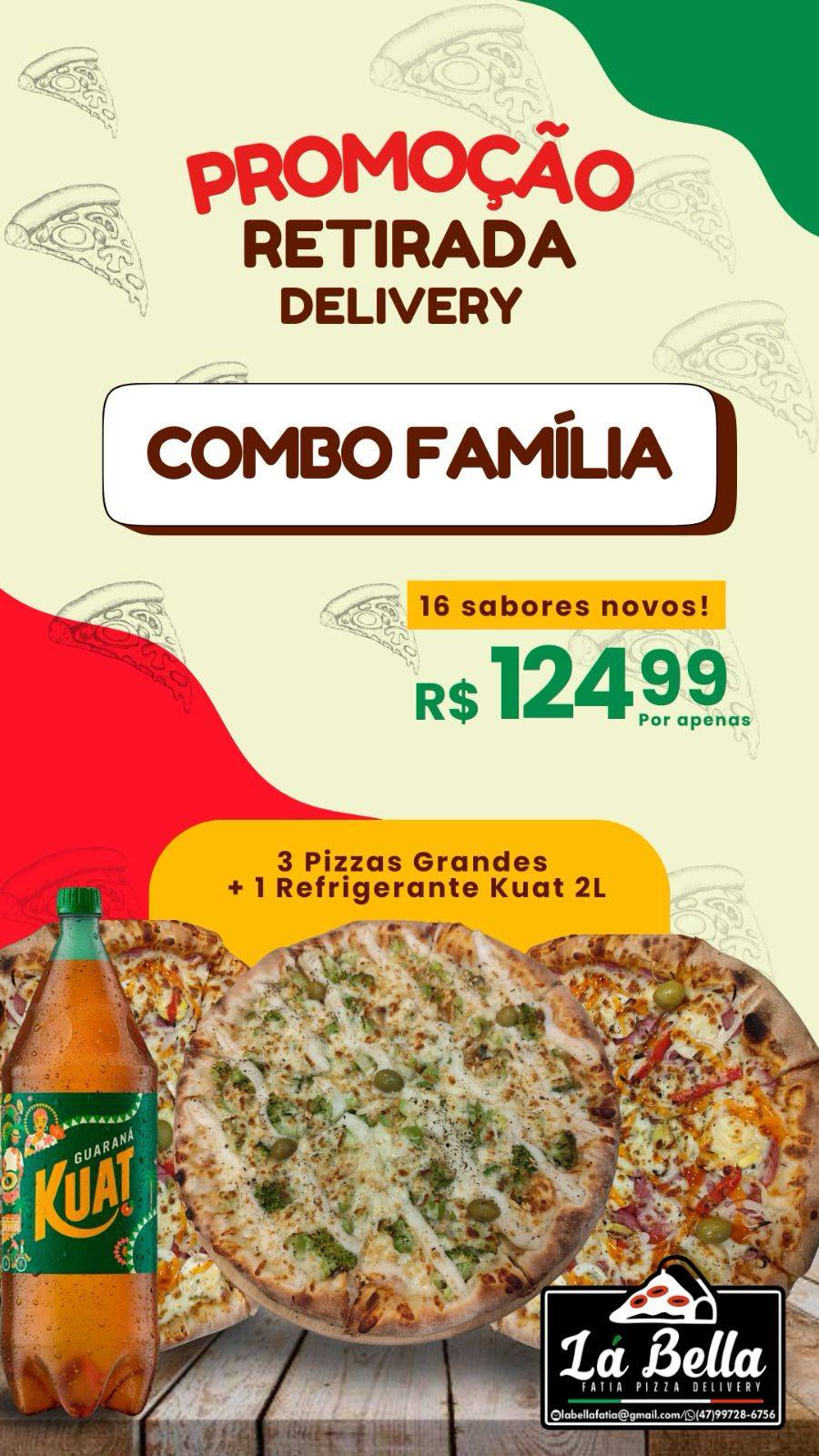 La Bella Fatia pizza delivery ( Barra velha SC) cardápio