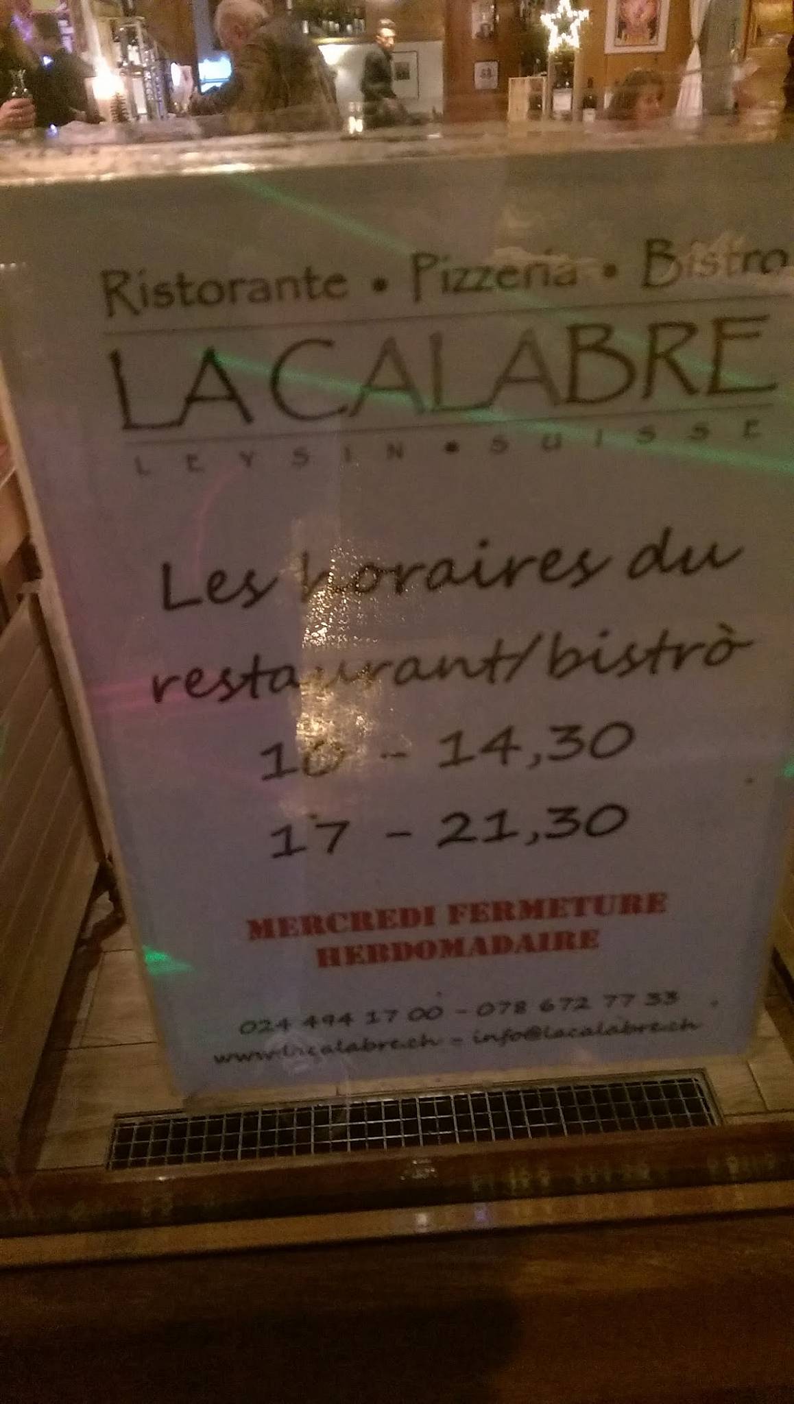 Menu di La Calabre 