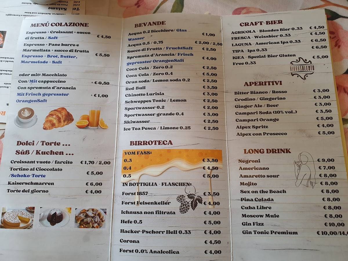 Menu di La Carlotta 