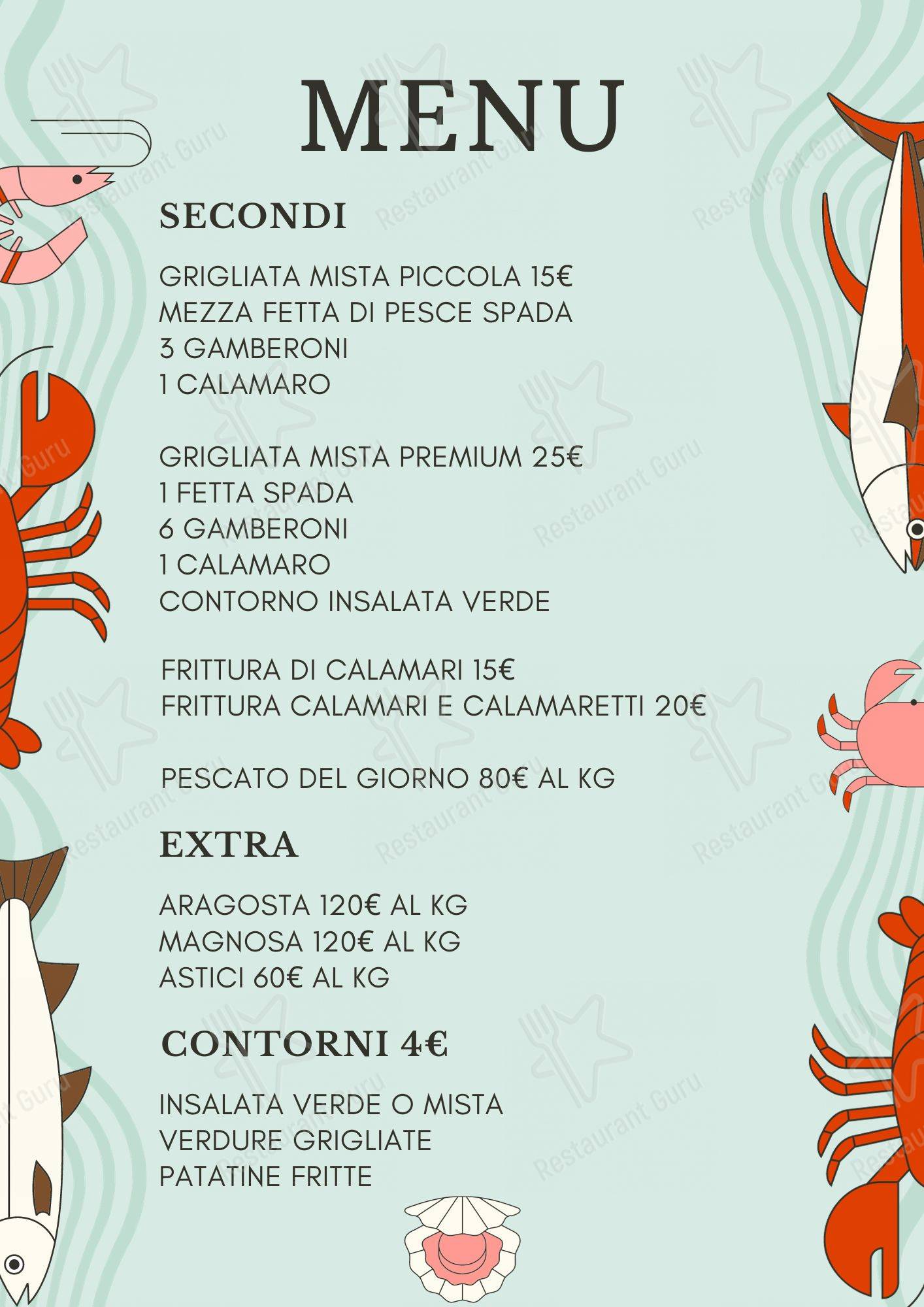 Menu di La Fish Fratelli Salamone 