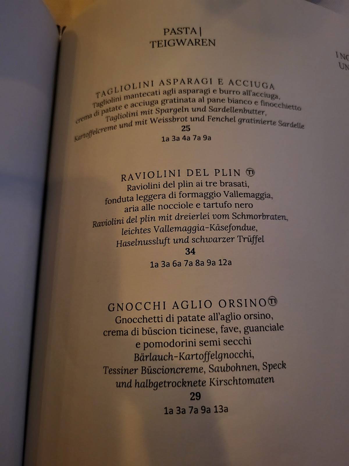 Menu di La Fontana Ristorante & Bar 