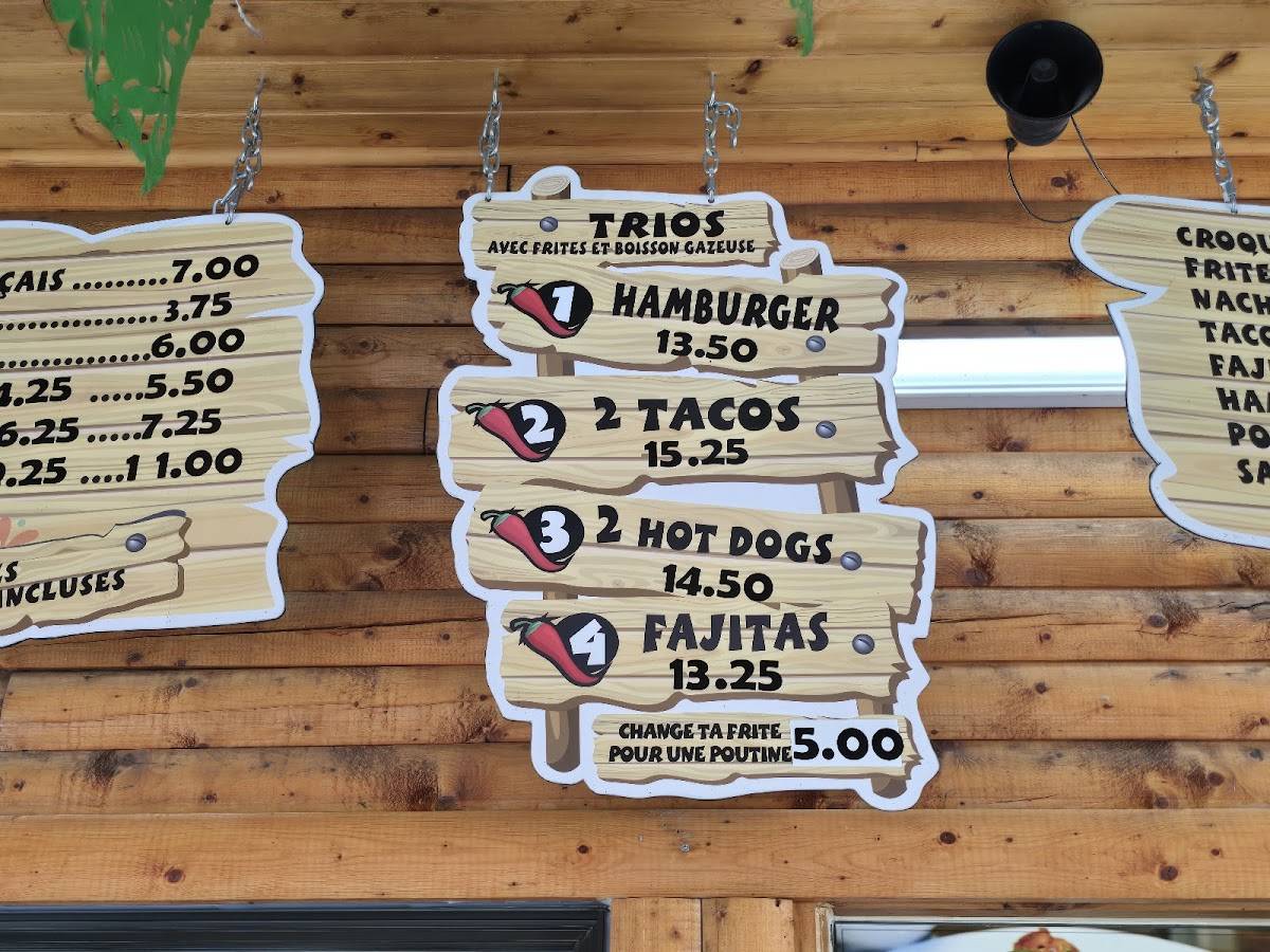 Menu de La Frite Mexicaine