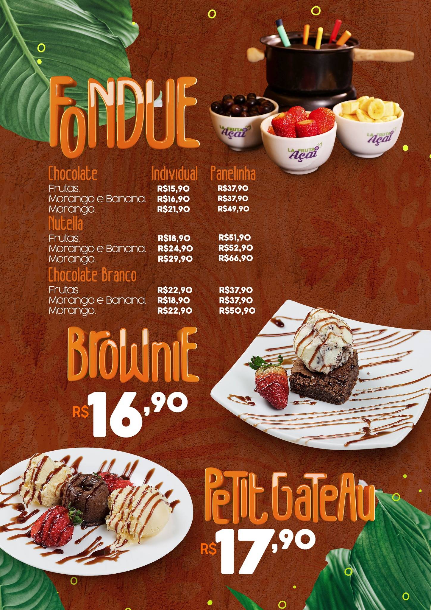 La Fruta Açaí Rio Verde cardápio