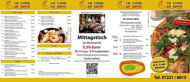 La Luna Restaurant Pizzeria Eisdiele & Lieferservice