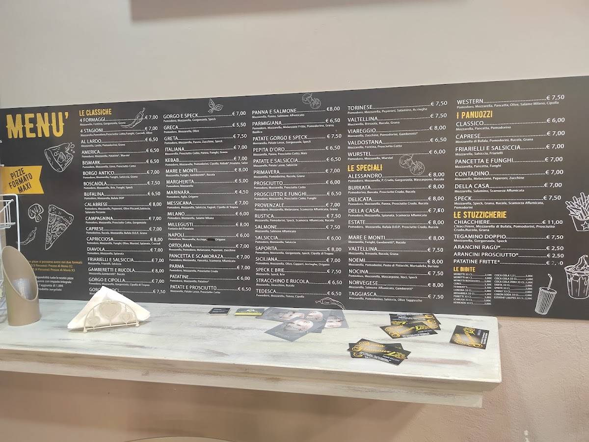 Menu di La Margherita 