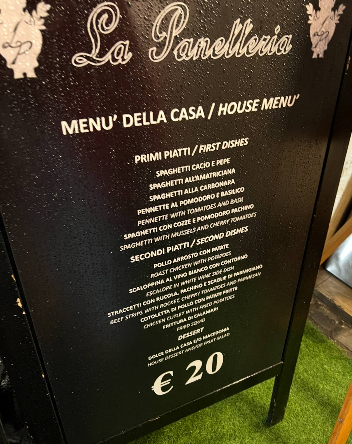Menu di La Panetteria 