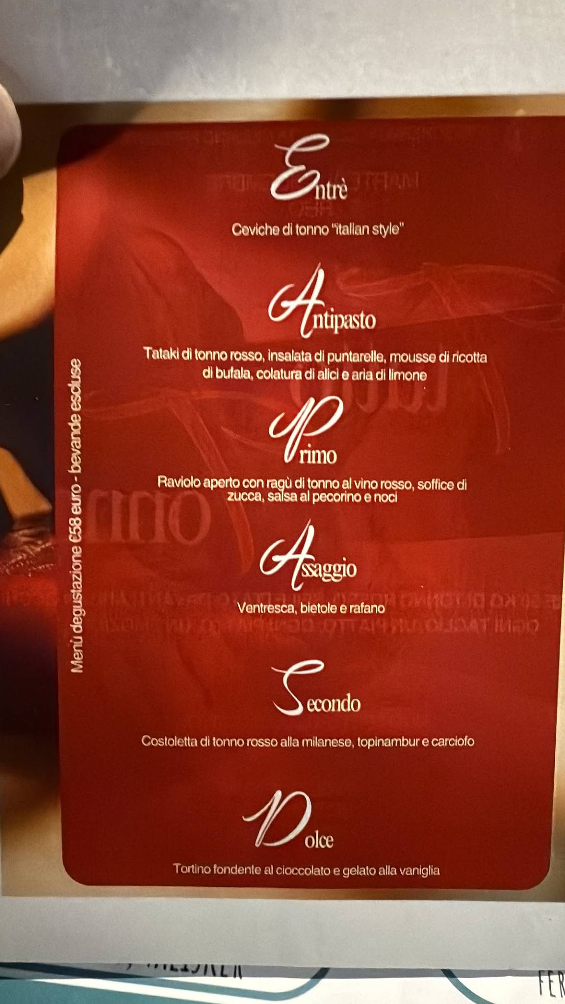 Menu di La Pescheria da Claudio e Giuliano 