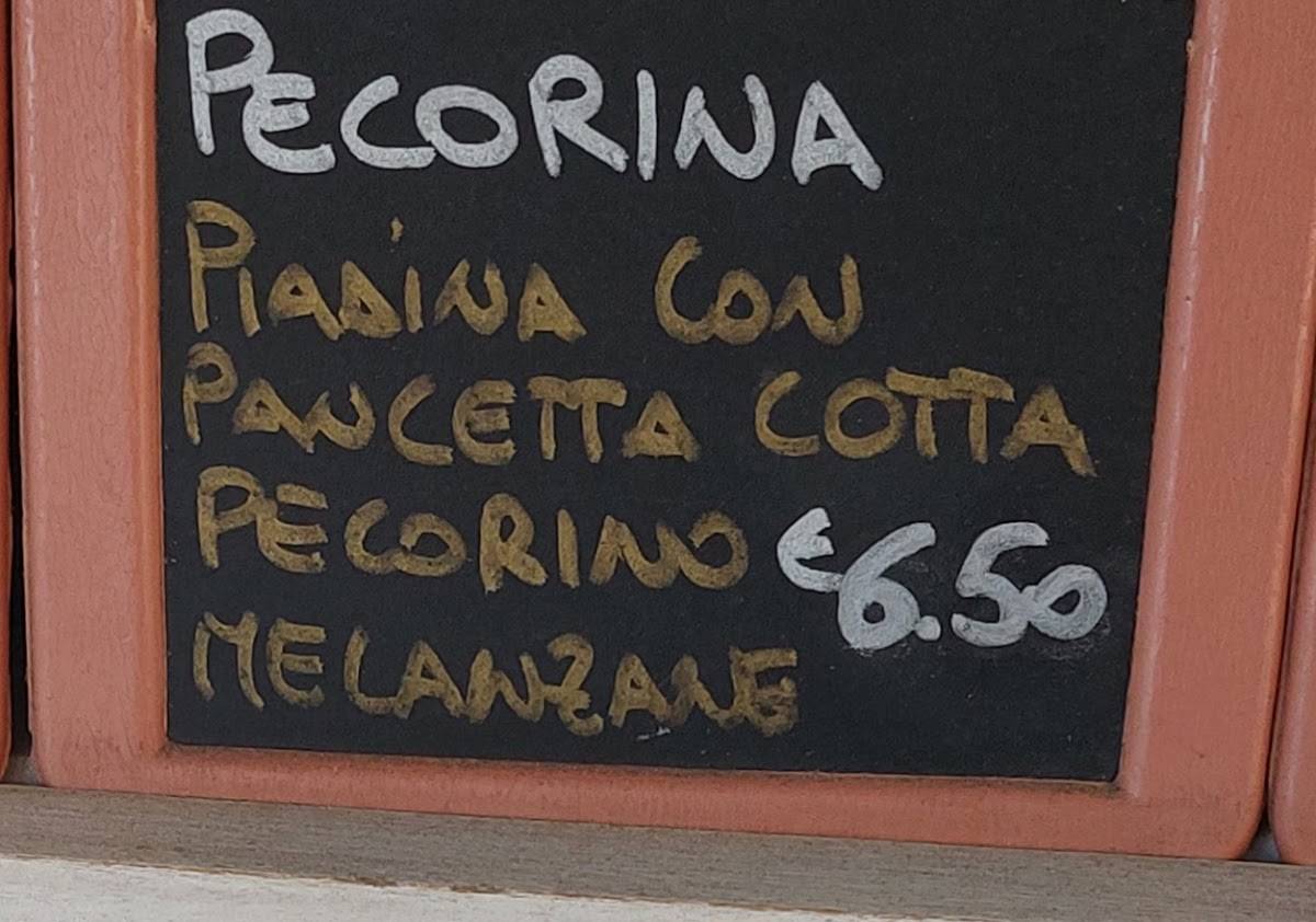 Menu di La Piada di Ale 