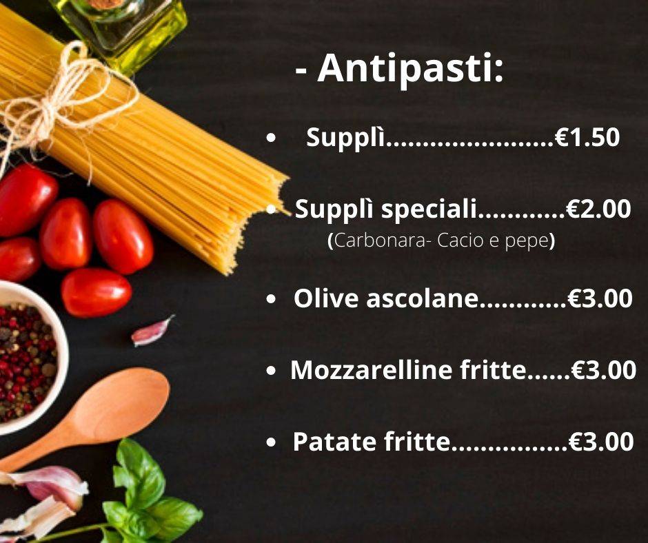 Menu di La Piccola Amatrice 