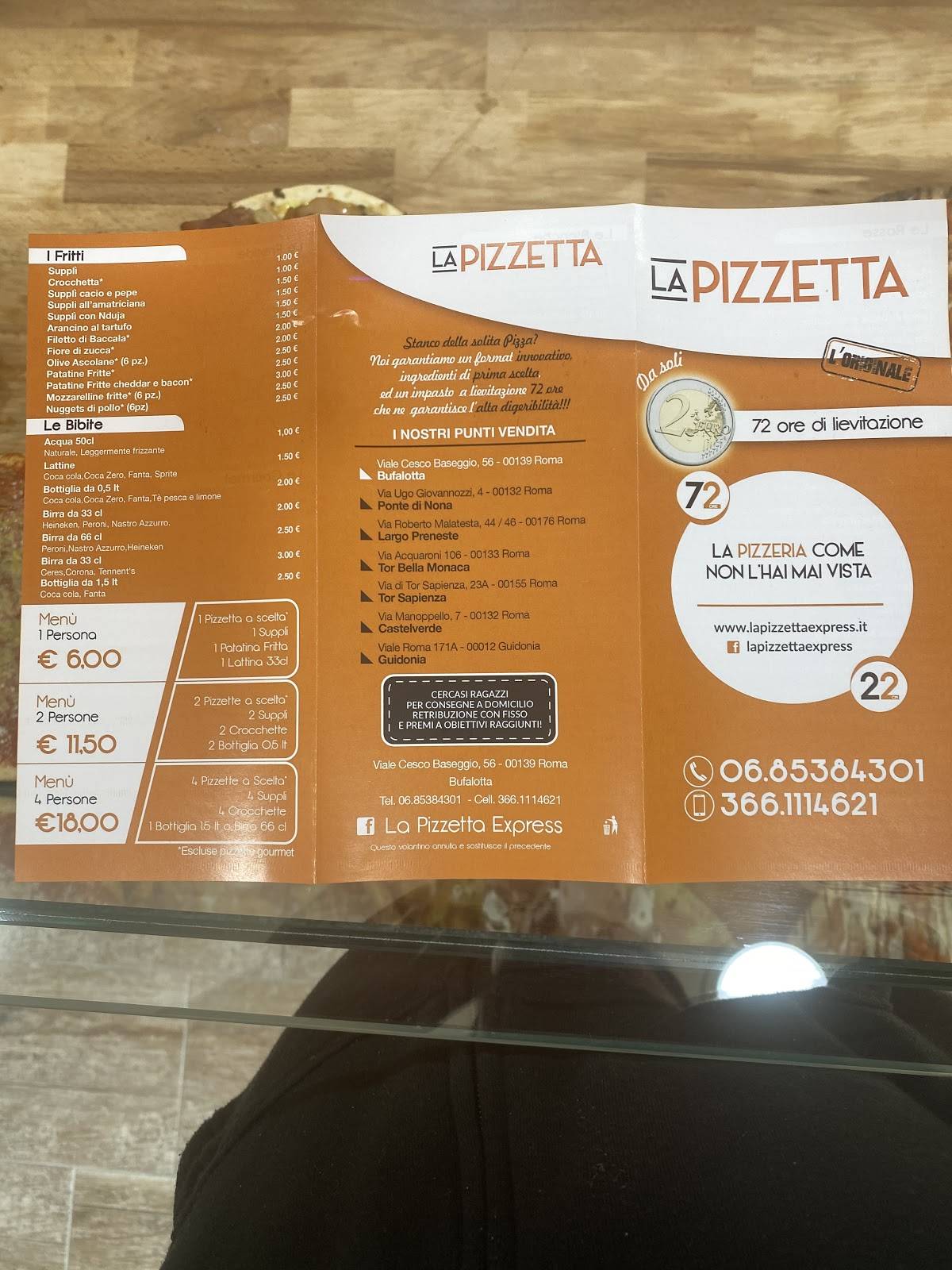 Menu di La Pizzetta (Bufalotta) 