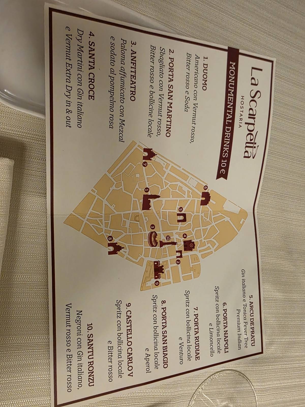 Menu di La Scarpetta Hostaria 