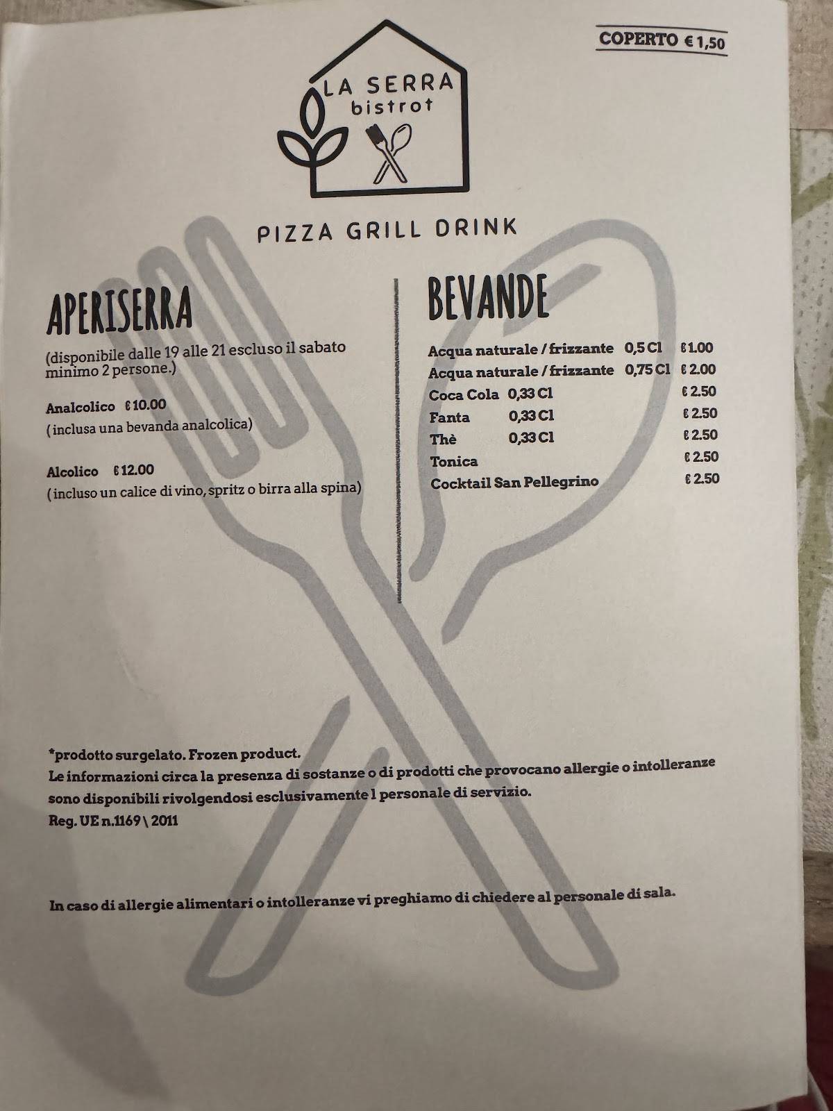 Menu di La Serra Bistrot 