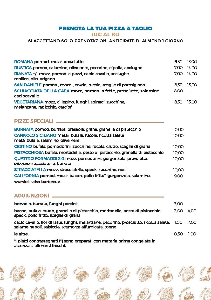 Menu di A pizza House 