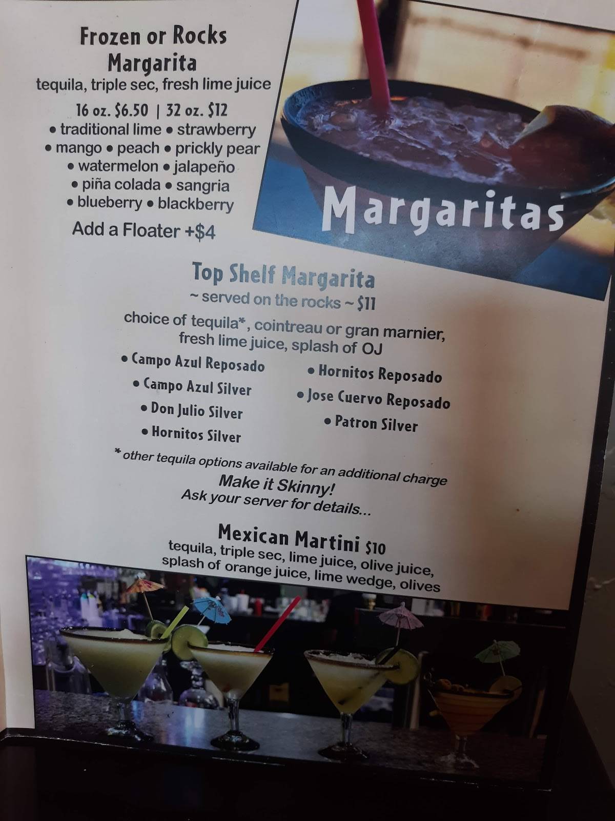 Menu at La Tequila Jalisco Rockport, TX restaurant, Rockport