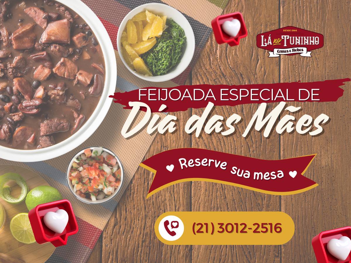 Restaurante Lá no Tuninho - Buffet de Feijoada e Comida Mineira cardápio