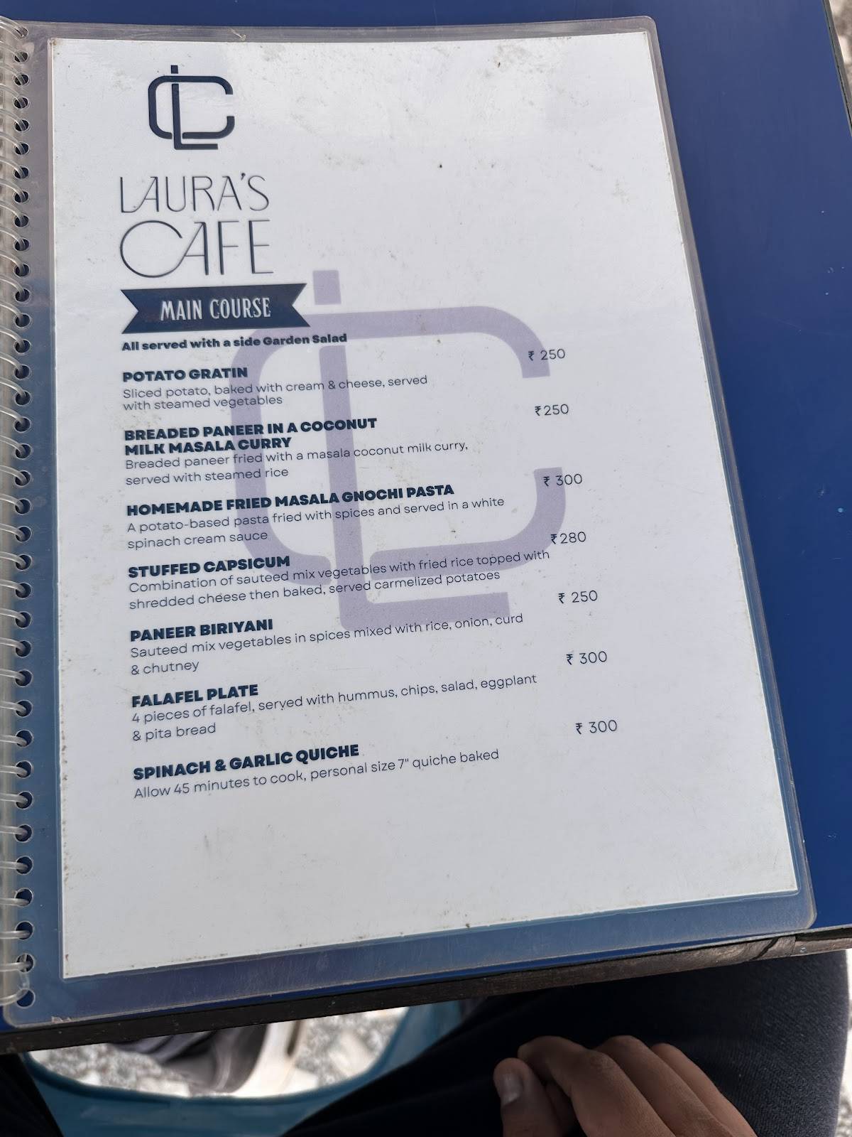 Laura's Café menu