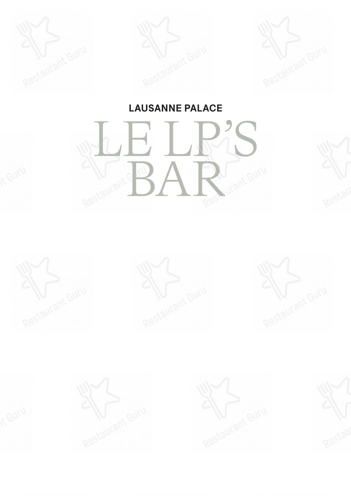 Lausanne Palace in Losanna - Menu bar