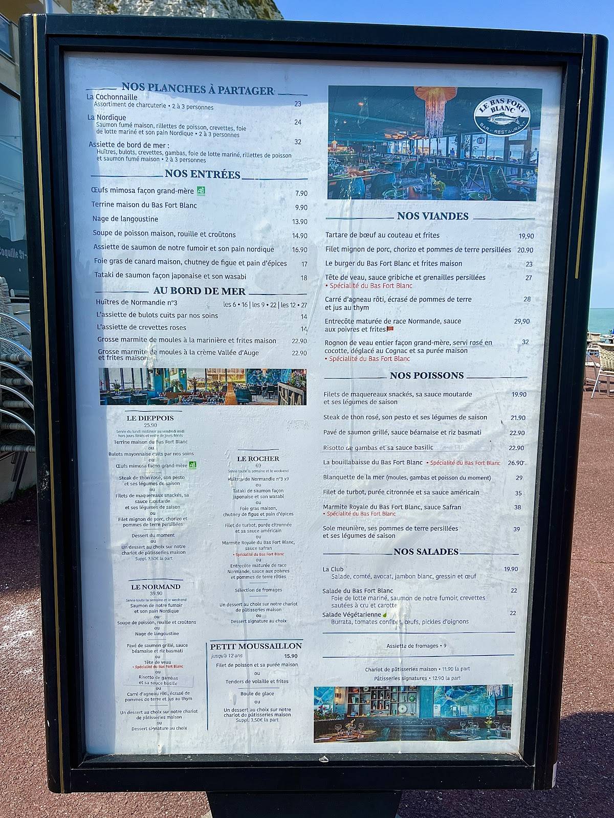 Menu de Le Bas Fort Blanc