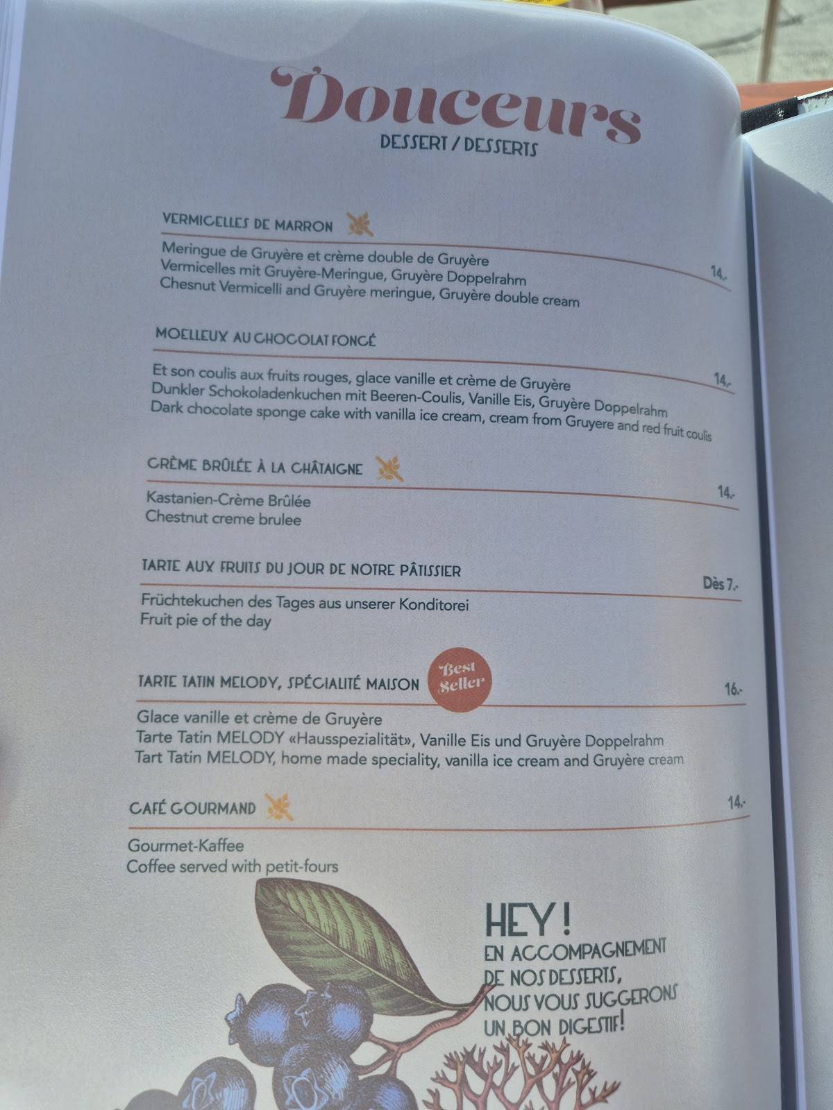 Menu di Le Carrefour Restaurant 