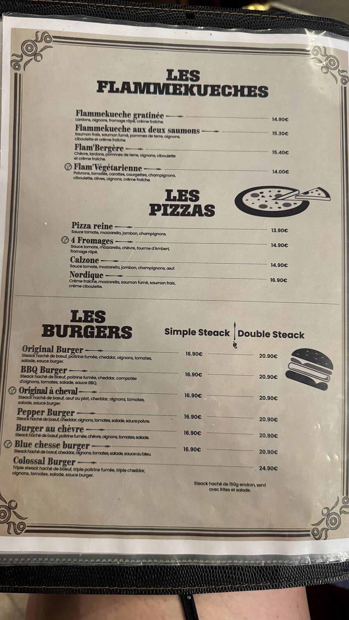 Menu de Le Lord