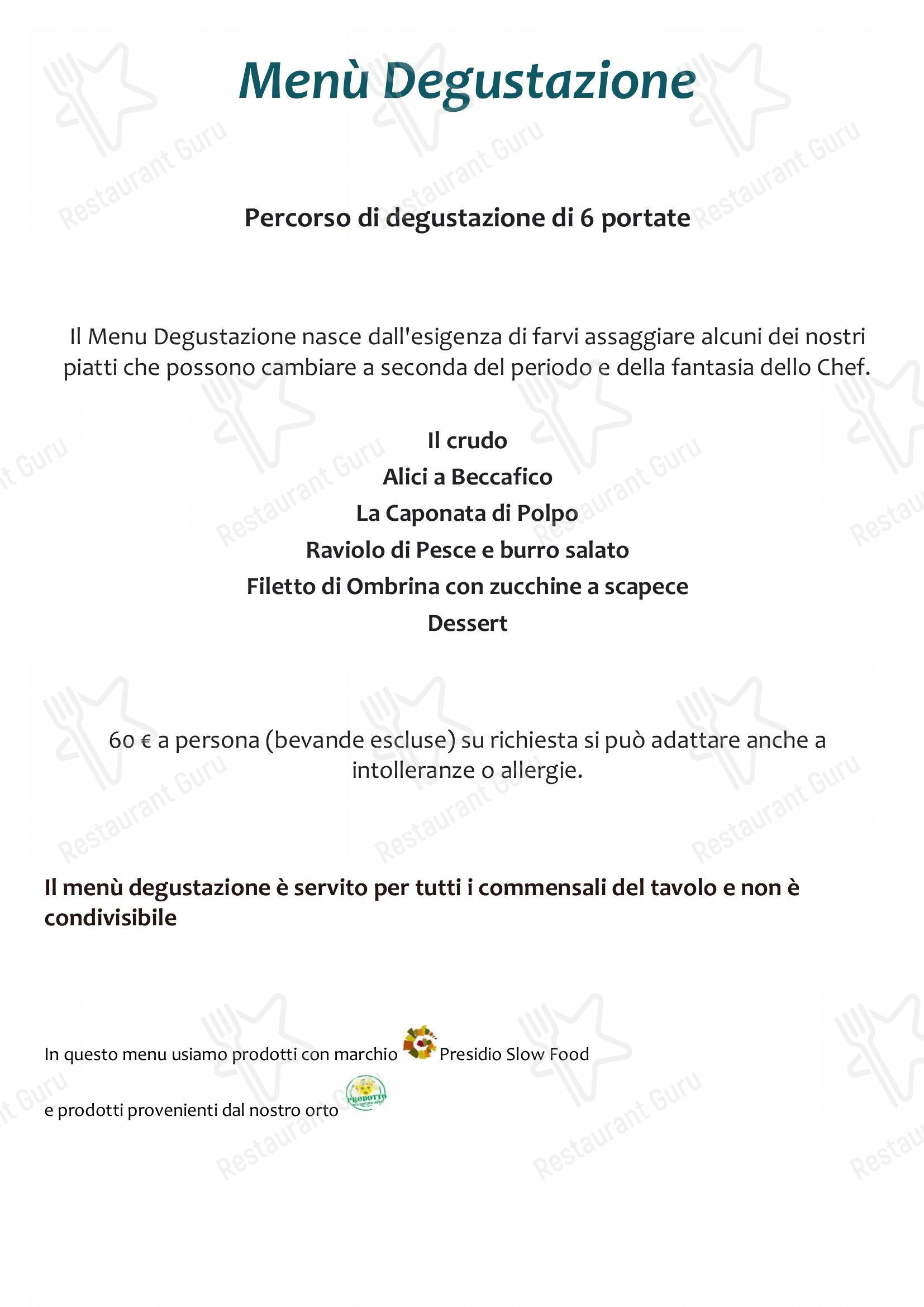 Menu di Le Lumie Ristorante - Menu