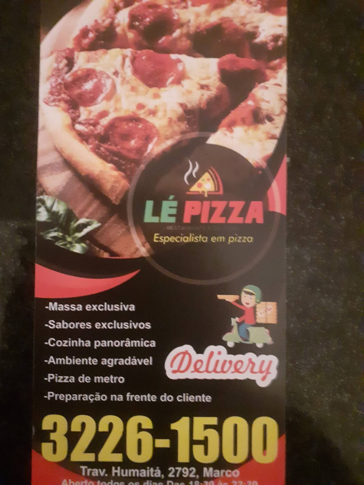 Lé Pizza cardápio