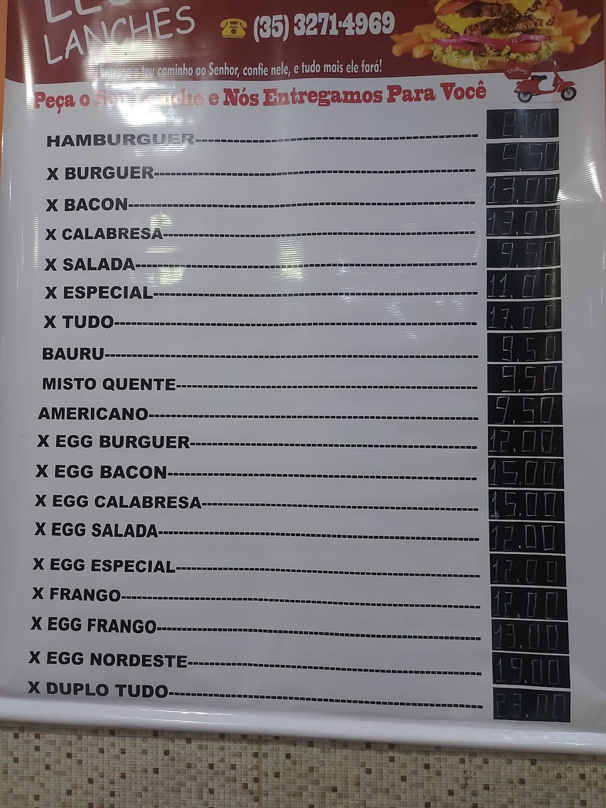 Leco Lanches cardápio