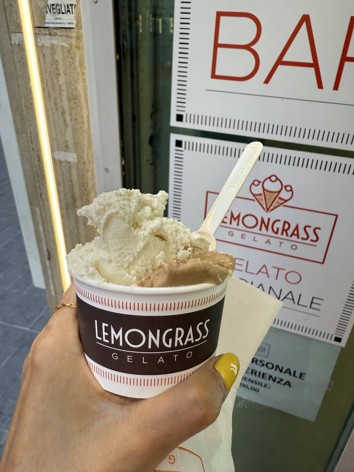Menu di Lemongrass Gelato 