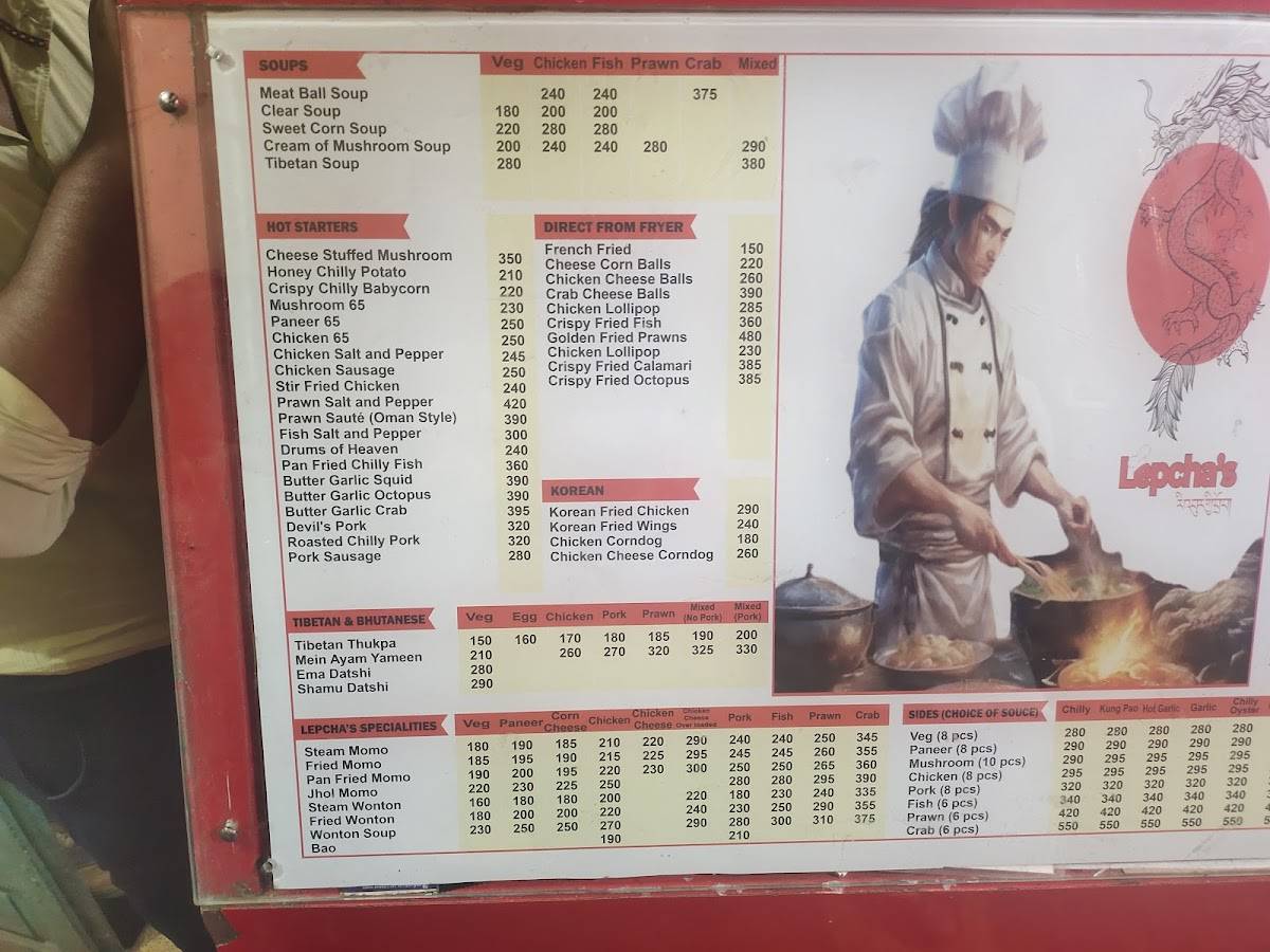 Lepcha’s menu