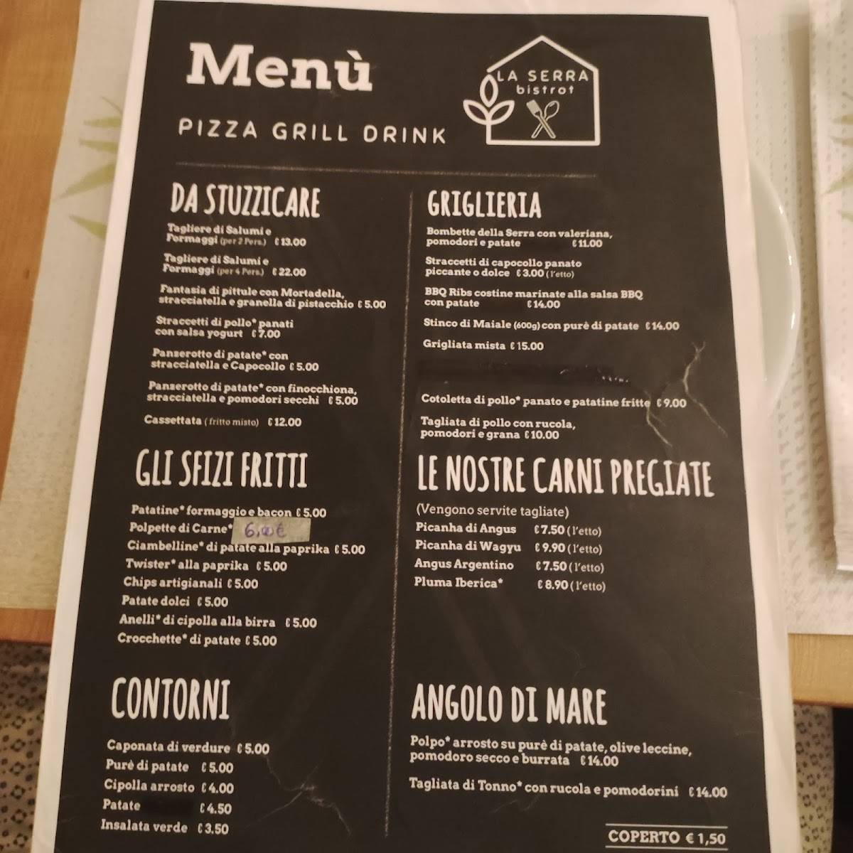Menu di La Serra Bistrot 