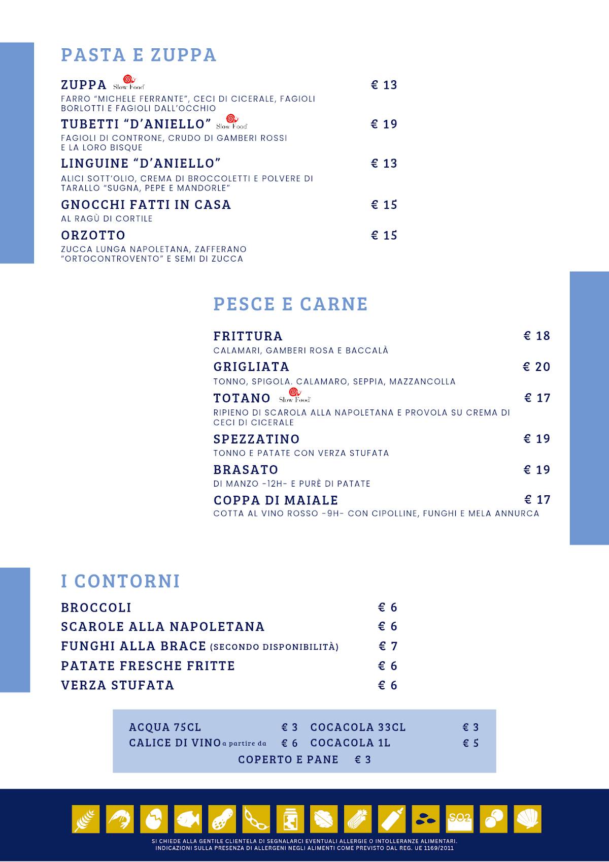 Menu di Lira Restaurant 