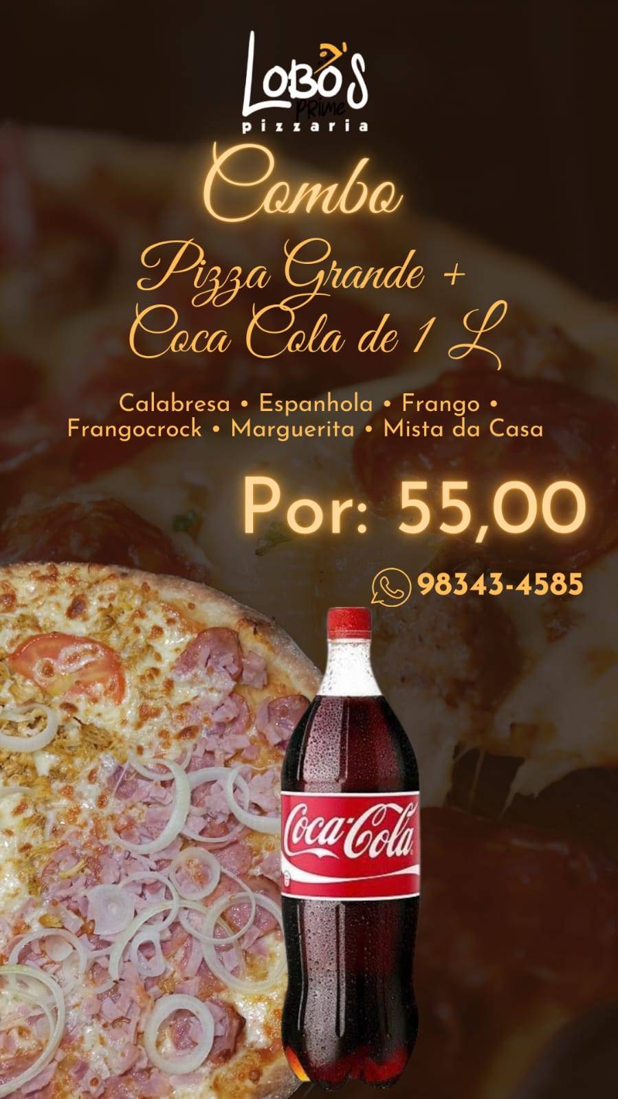 Lobo's Prime Pizzaria cardápio