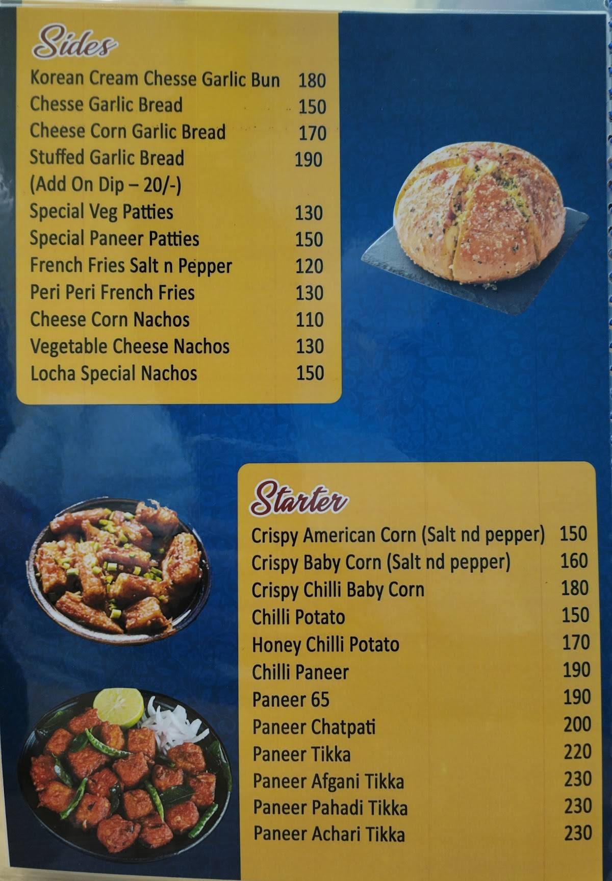 Locha Foods menu