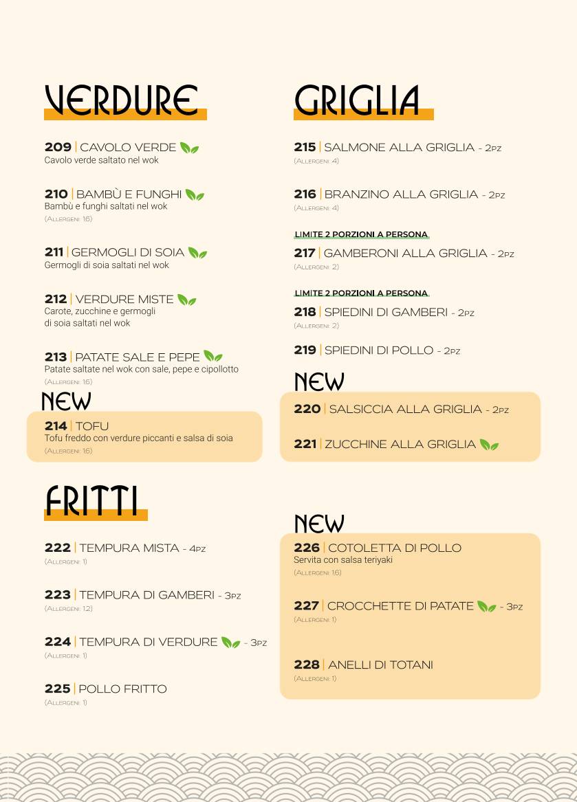Menu di Long Sushi & Cocktails 