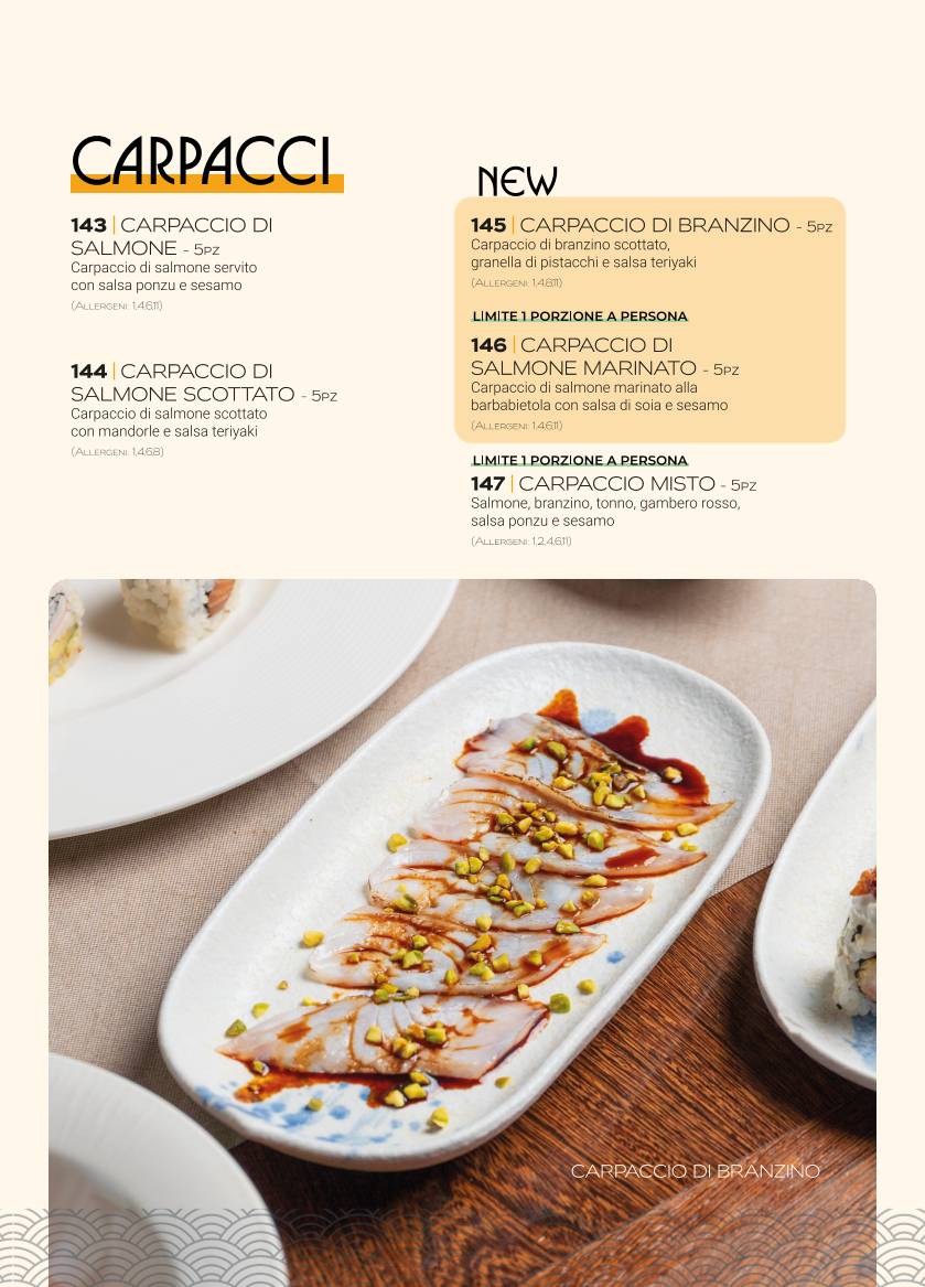 Menu di Long Sushi & Cocktails 