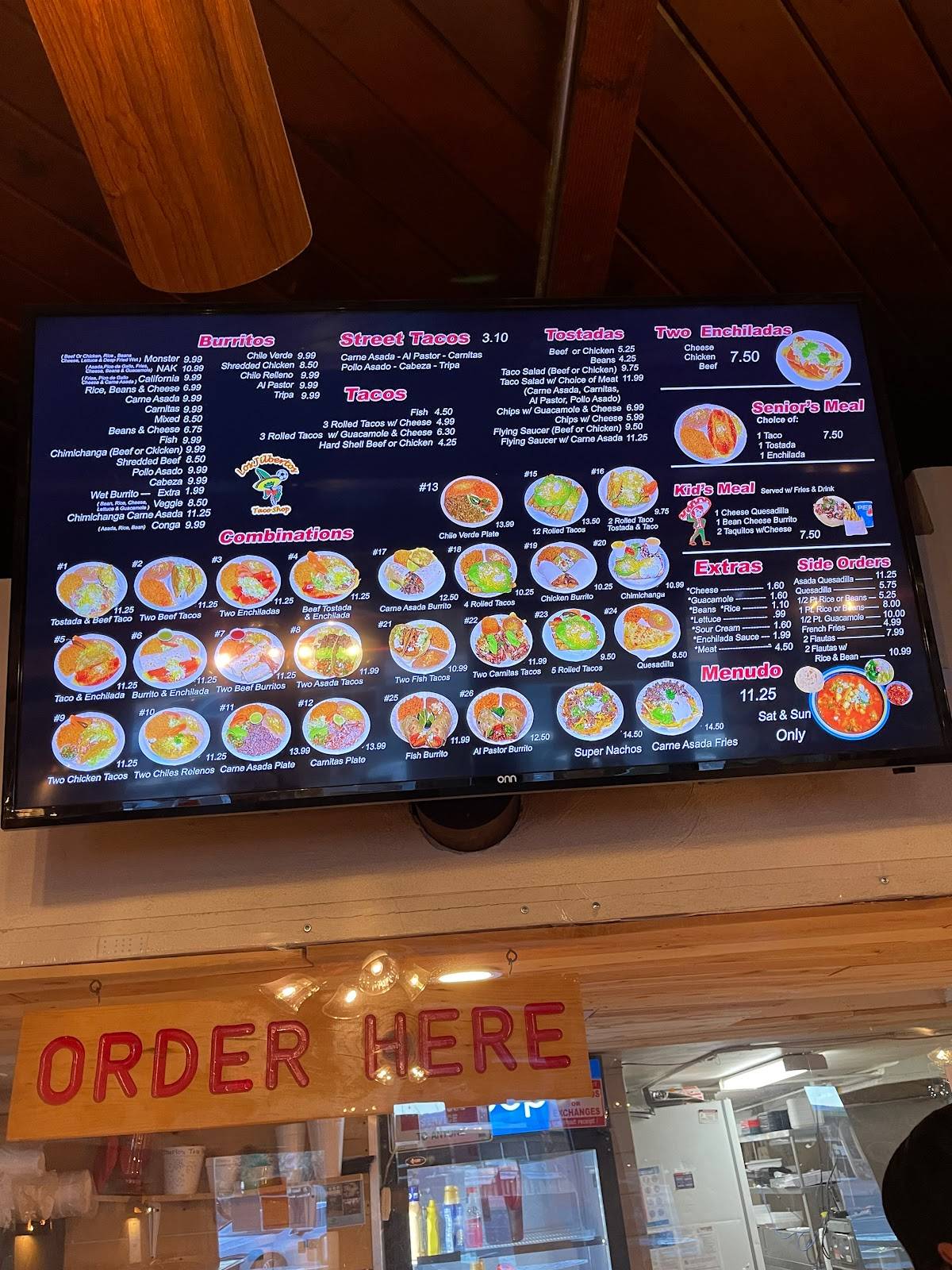 Menu at Los Jilberto's Taco Shop Borrego Springs restaurant, Borrego