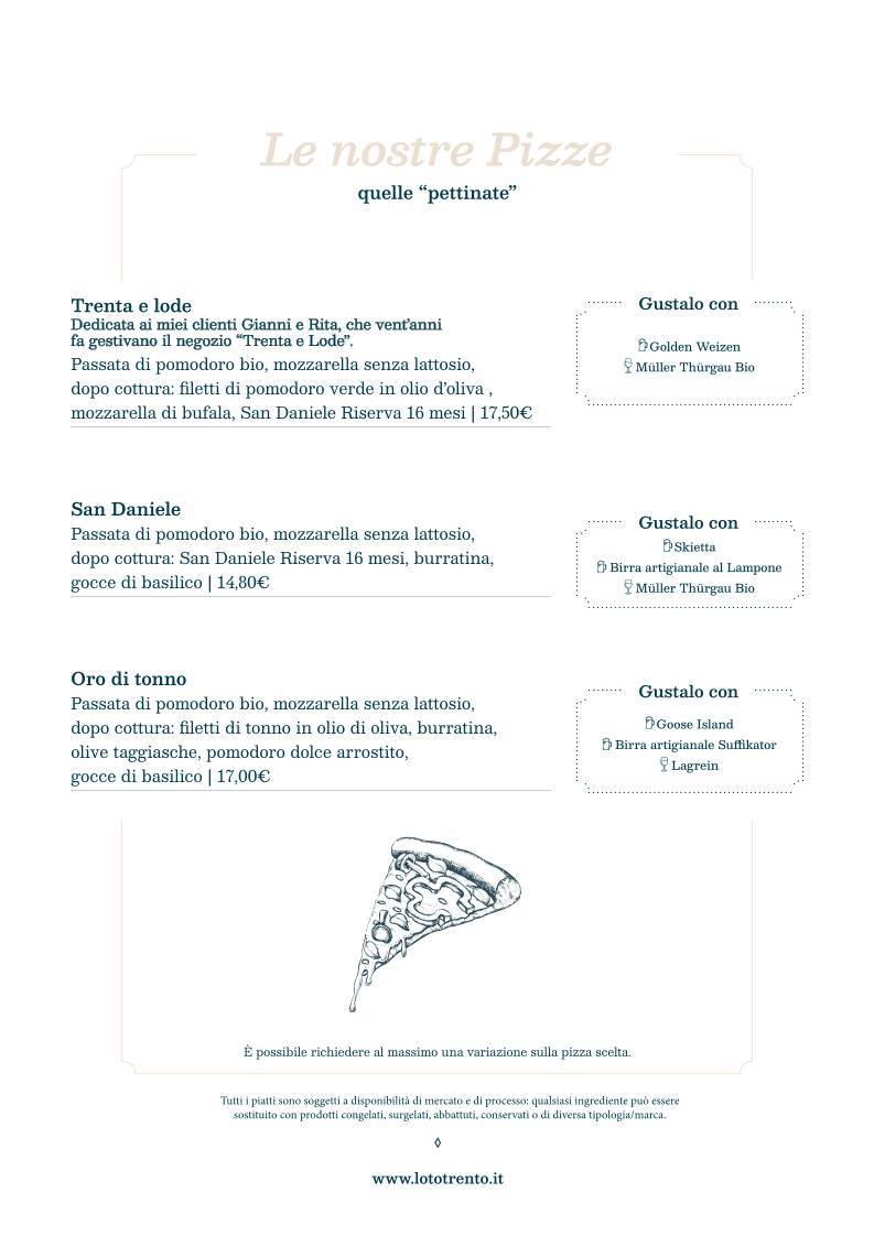 Menu di Loto 