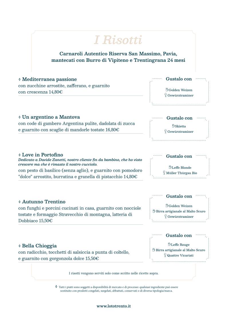 Menu di Loto 