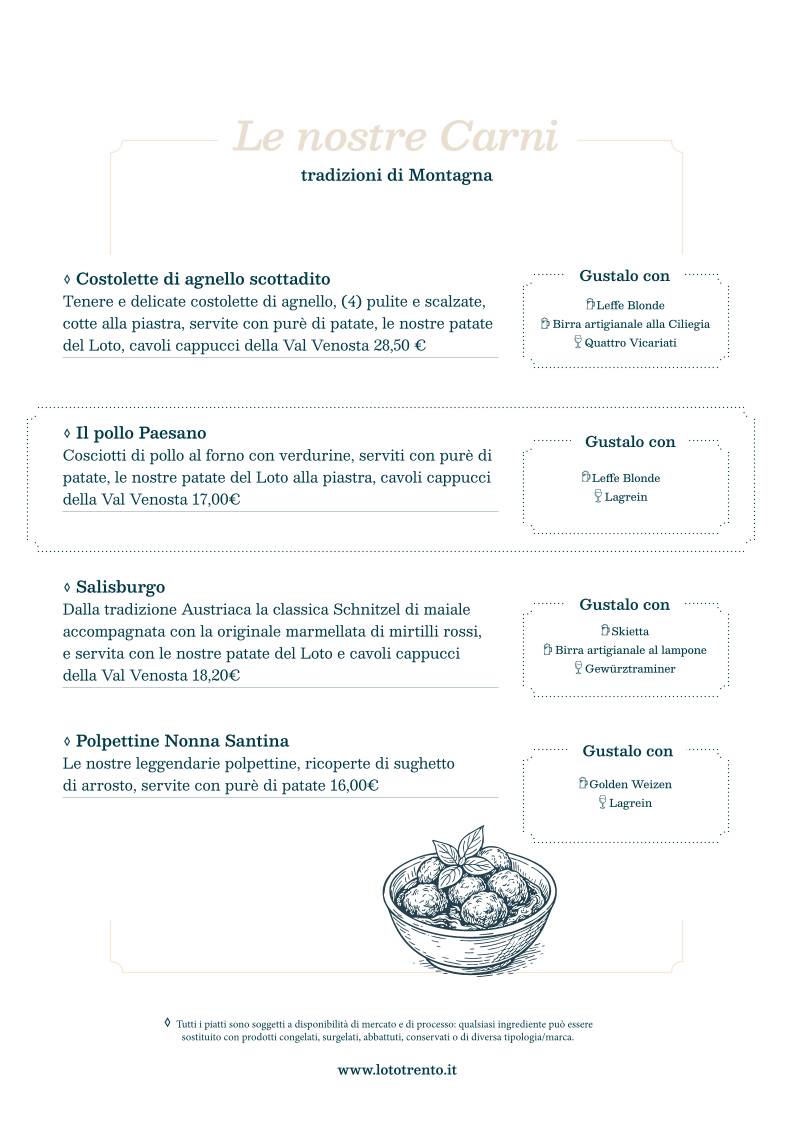 Menu di Loto 