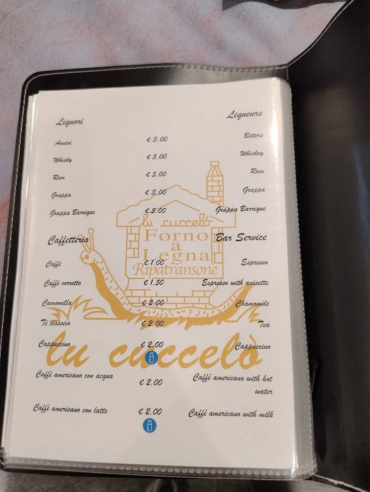 Menu di Lu Cuccelò Pizzeria 