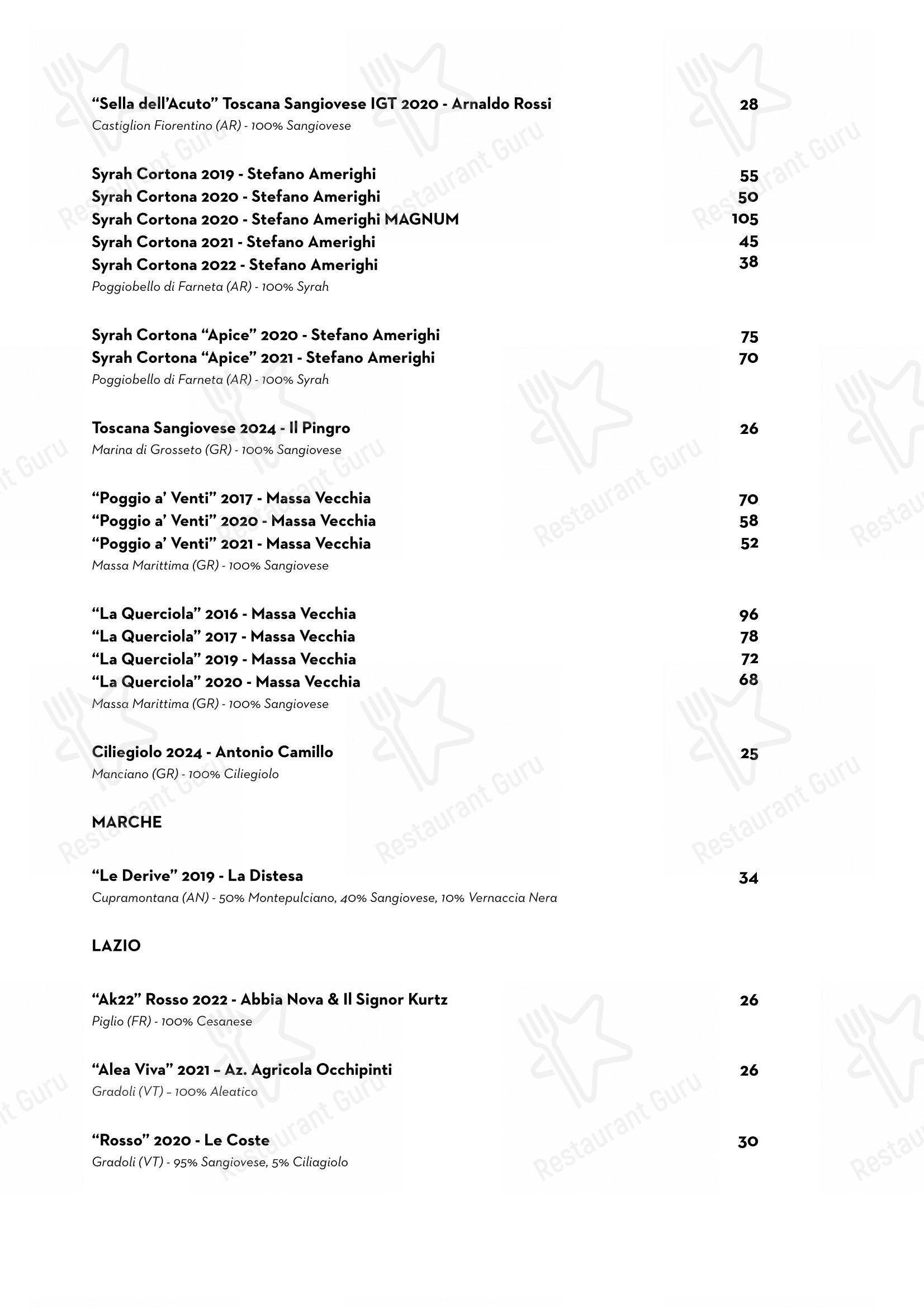 Luce Ristorante in Perugia - Menu