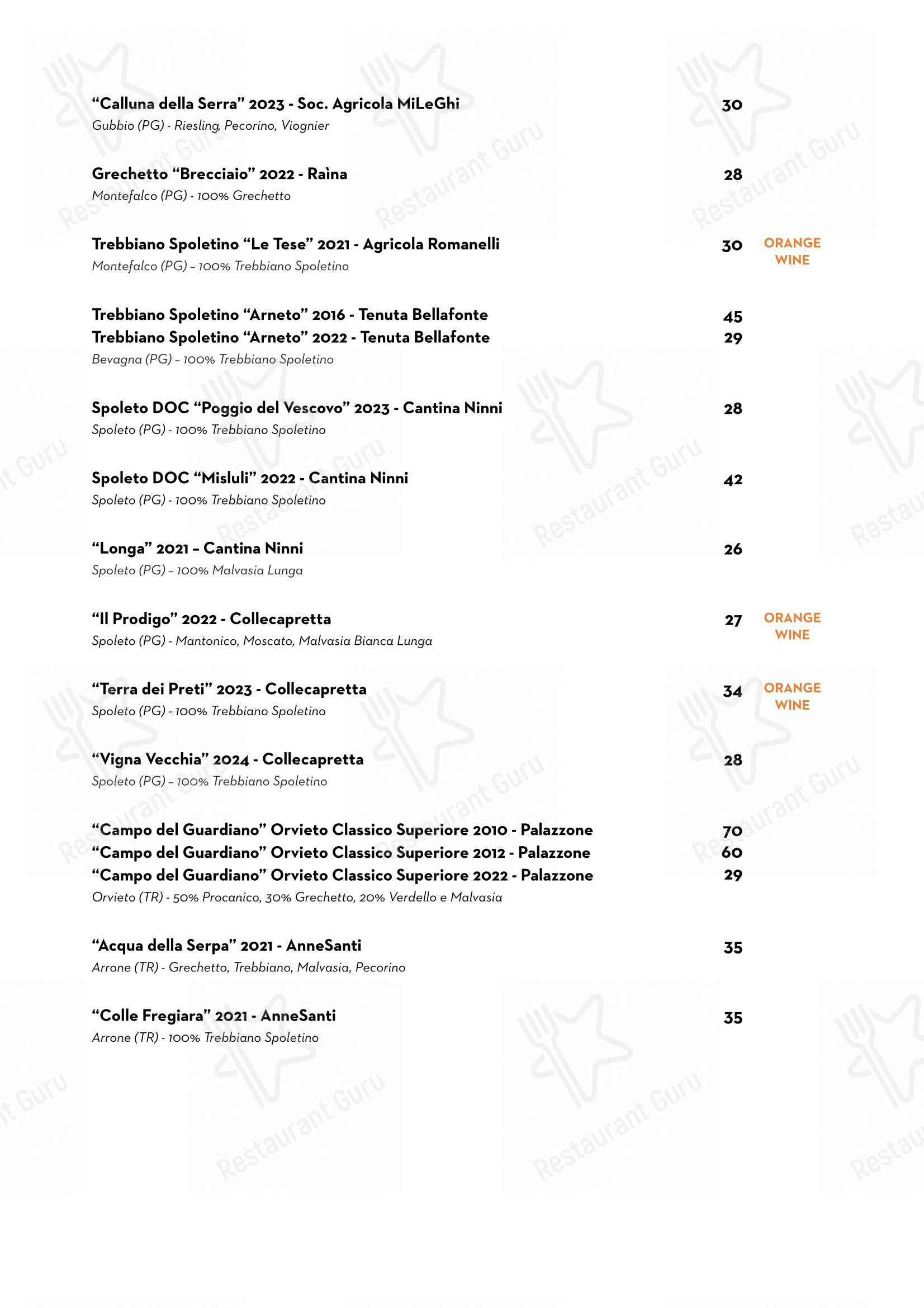 Luce Ristorante in Perugia - Menu