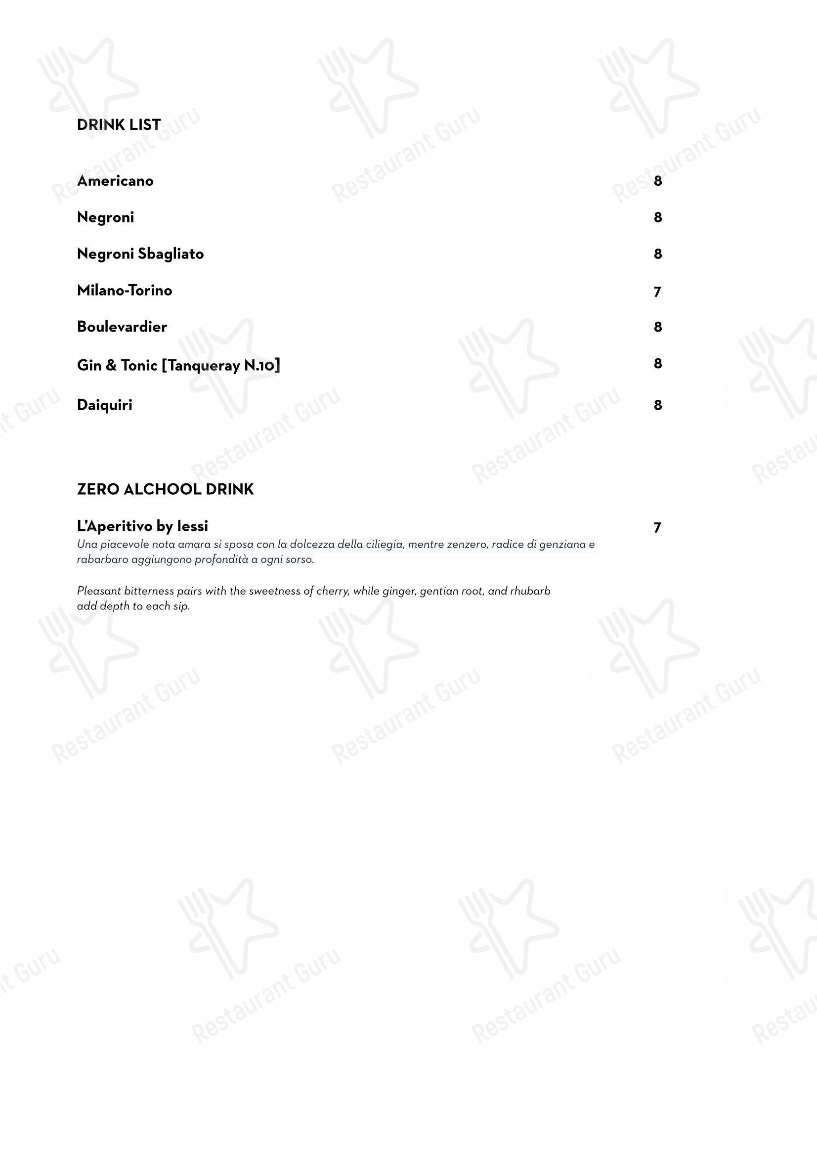 Menu per Luce Ristorante in Perugia